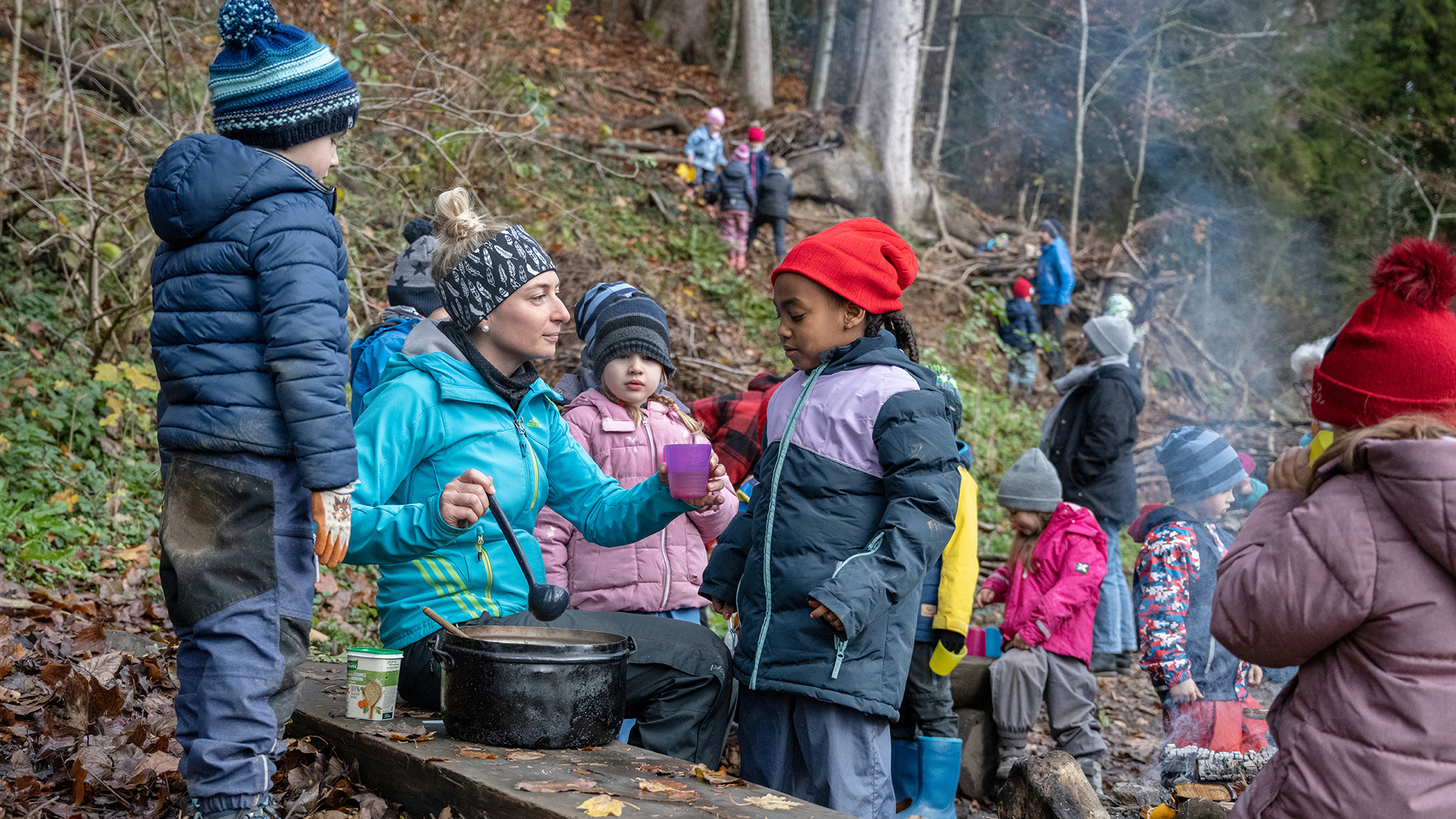 Kochen im Wald, Schule Kaltbrunn